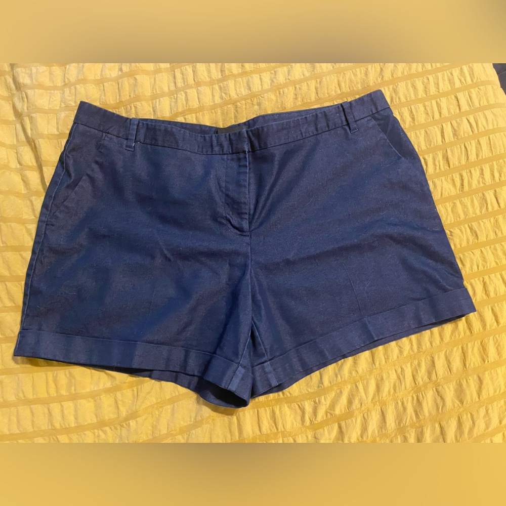 Shimmery dark blue shorts